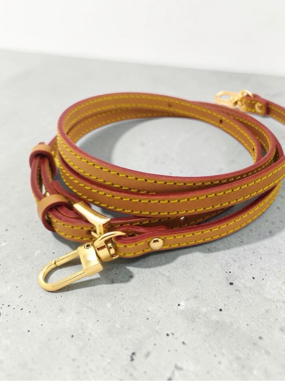 40” - 47” Honey Patina Vachetta Replacement Strap ( Adjustable size available )